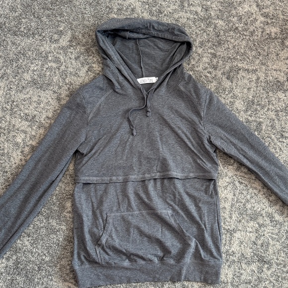 Latched Mama Heather Gray Nursing Hoodie - Picture 1 of 8